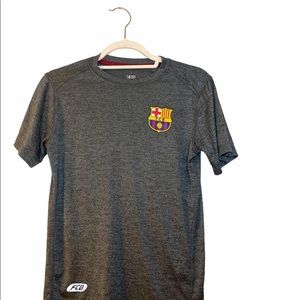 FCB Boys Soccer Grey Shirt Size Large